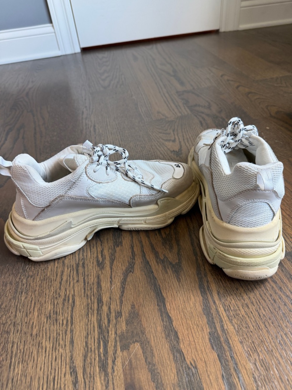 Balenciaga Triple S Chunky Sneakers in Off-White and Cream - Picture 6 of 6